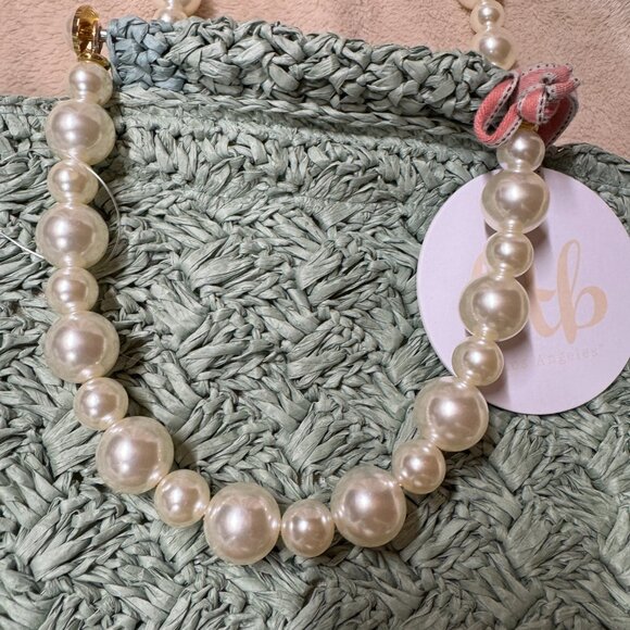 BTB LOS ANGELES Uma Pearl Light Green Tote Bag NEW WITH TAG - Picture 8 of 12